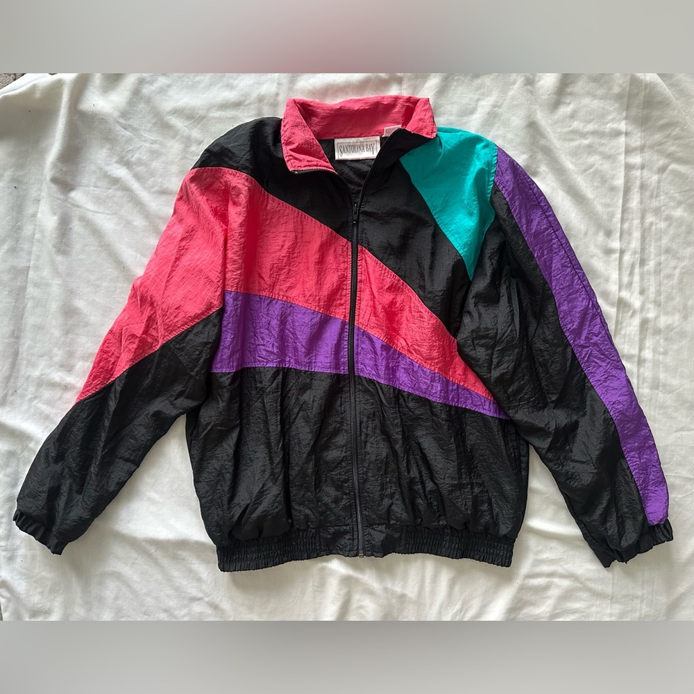 Vintage Colorful Windbreaker Jacket